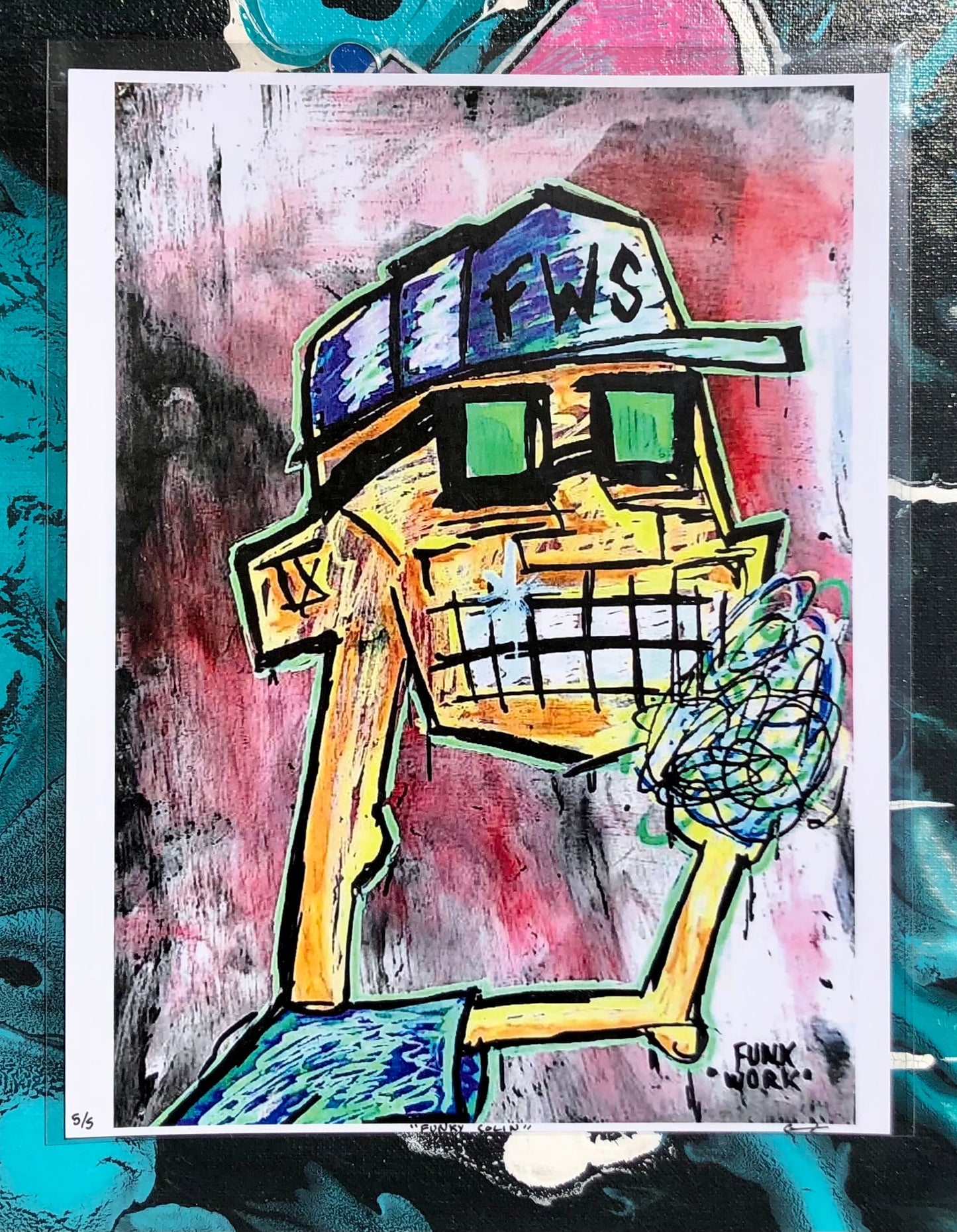 “FUNKY COLIN” LIMITED PRINT (5 prints) 8.5”x11” by Funkwork studio (Colin Cox)