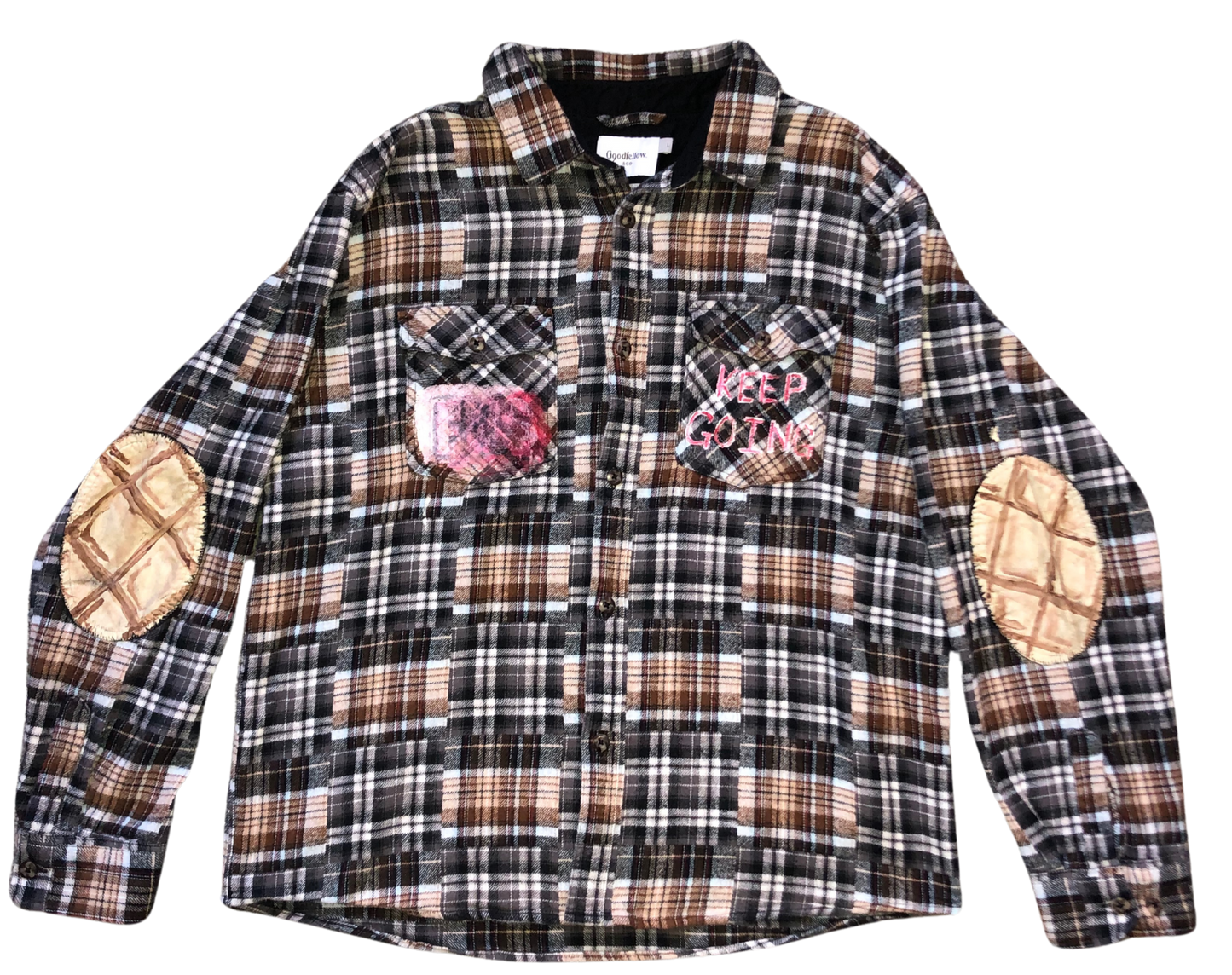 STRAWBERRY WAFFLE CONE FLANNEL (ONEofONE) LARGE!