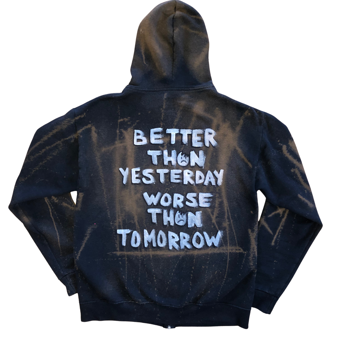 “KEEP GOING” HOODED ZIP-UP JACKET (ONEofONE) MEDIUM!