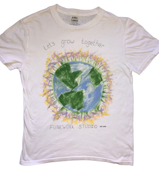 LETS GROW TOGETHER EARTH T-SHIRT (ONEofONE) LARGE!