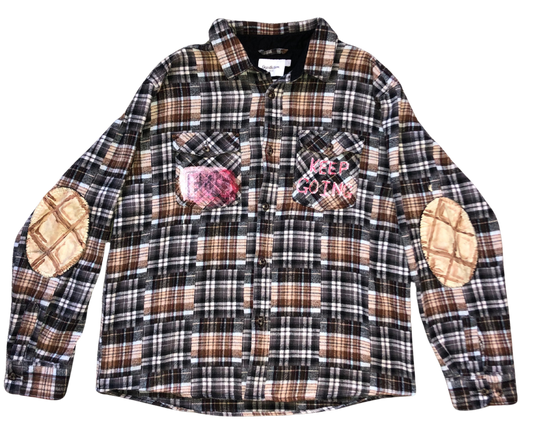 STRAWBERRY WAFFLE CONE FLANNEL (ONEofONE) LARGE!